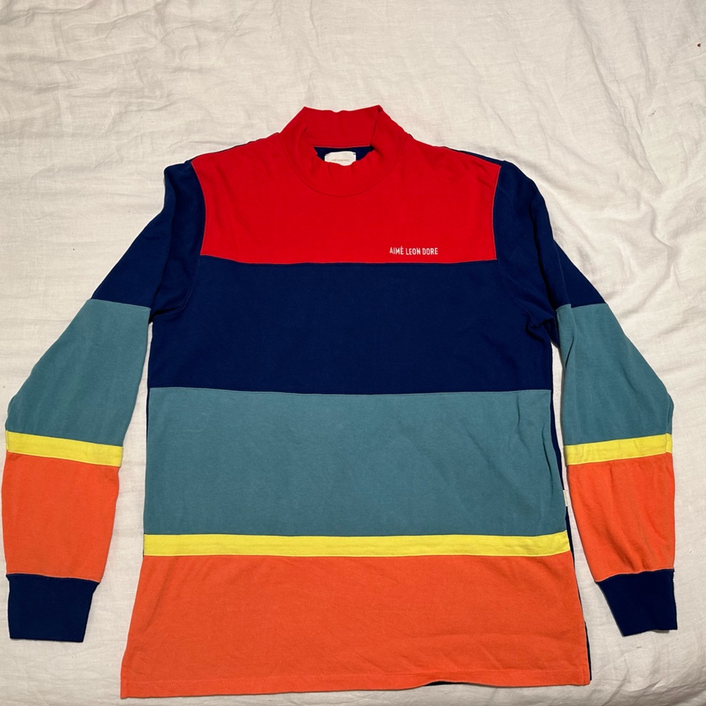 Aimé Leon Dore crew neck sweatshirt - multi color, size large